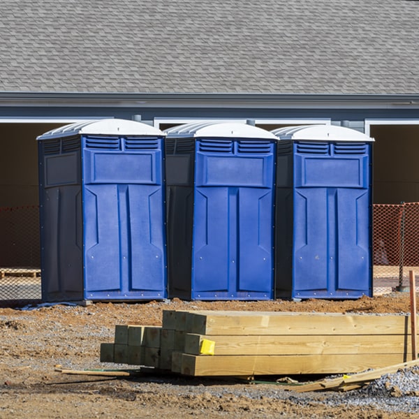 how often are the portable toilets cleaned and serviced during a rental period in Saunderstown